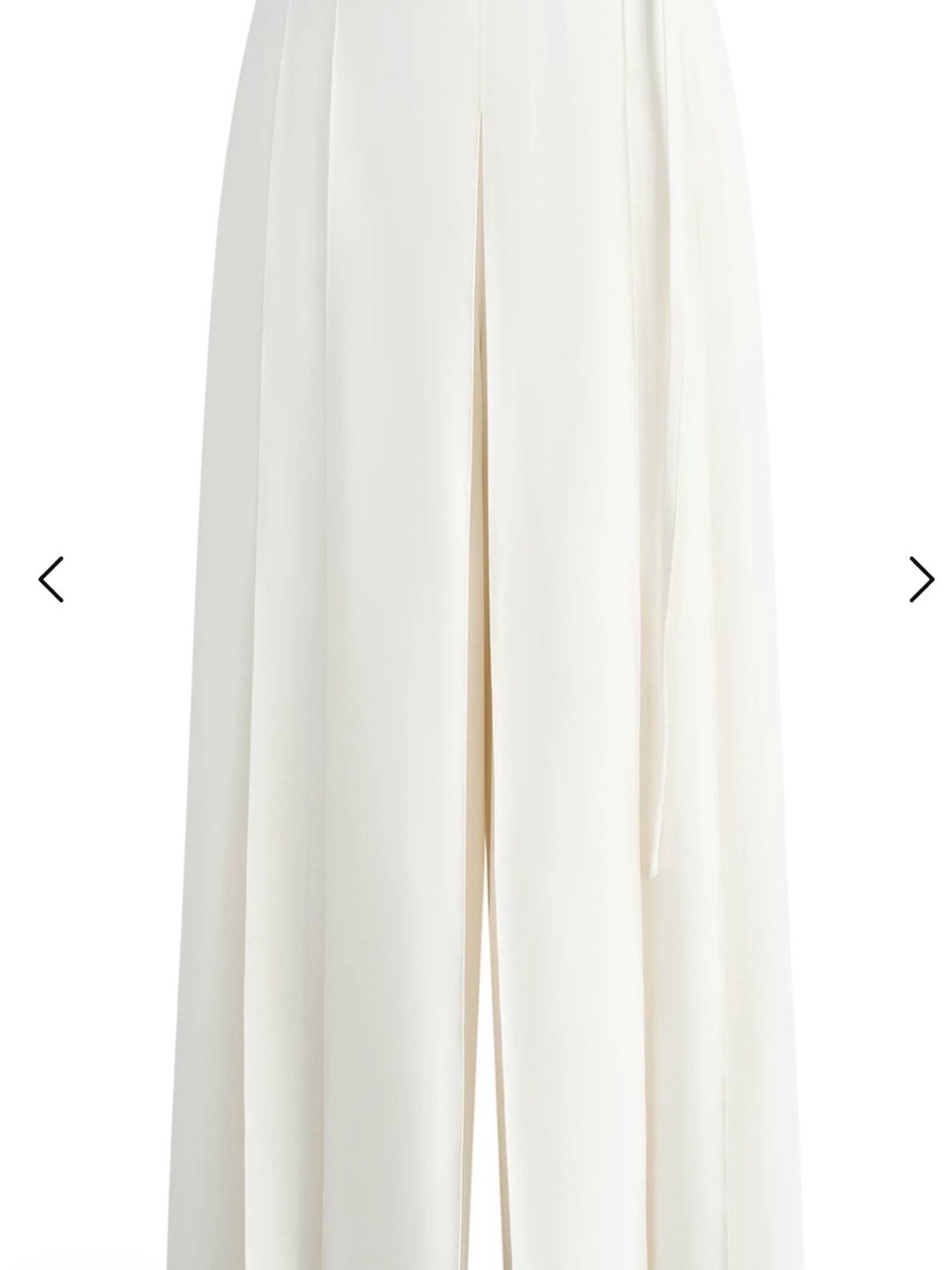 Fabrique Cream Pleated Maxi Pants with Belt Detail. Exclusively collection - Picture 6 of 9